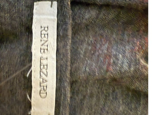 René Lezard Charcoal Gray V-Neck Knit Top – Large