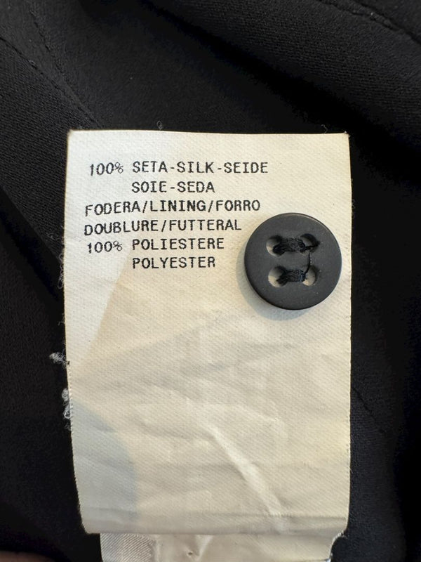 Armani Collezioni Black Silk A-Line Flounce Skirt –Size: 12
