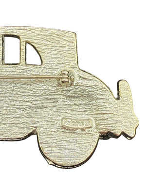 Polani Vintage Rhinestone Art Deco Car Brooch – Excellent Preowned Condition