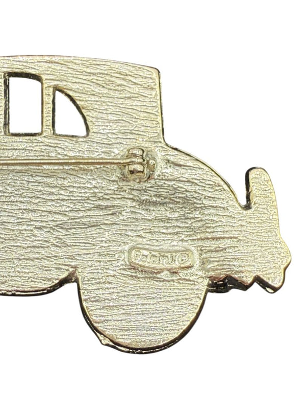 Polani Vintage Rhinestone Art Deco Car Brooch – Excellent Preowned Condition