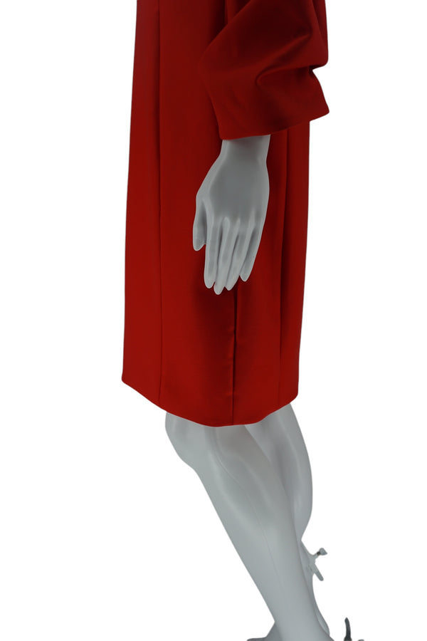 Christian Dior Red Bell Cuff Dress Size 42- NWT