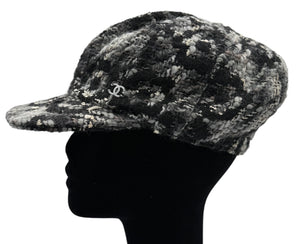 Chanel Black Tweed Hat - Medium