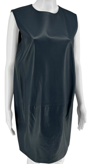 Lanvin Blue Leather Mini Dress - Size 38
