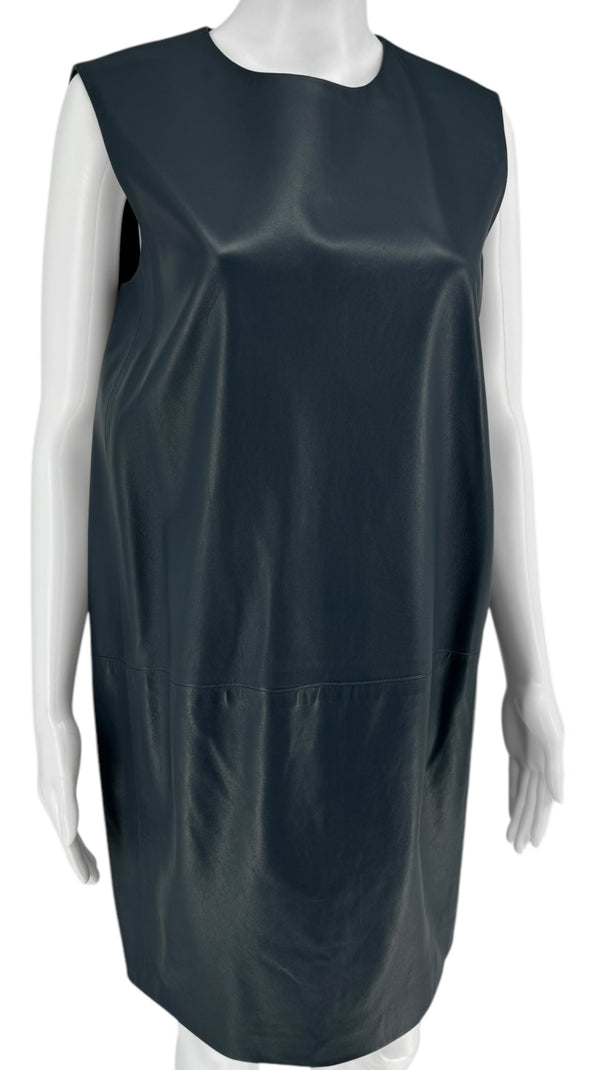 Lanvin Blue Leather Mini Dress - Size 38