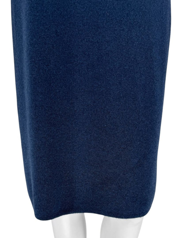 Akris Cashmere Knit Zip Dress in Navy – Size US 10 / FR 42