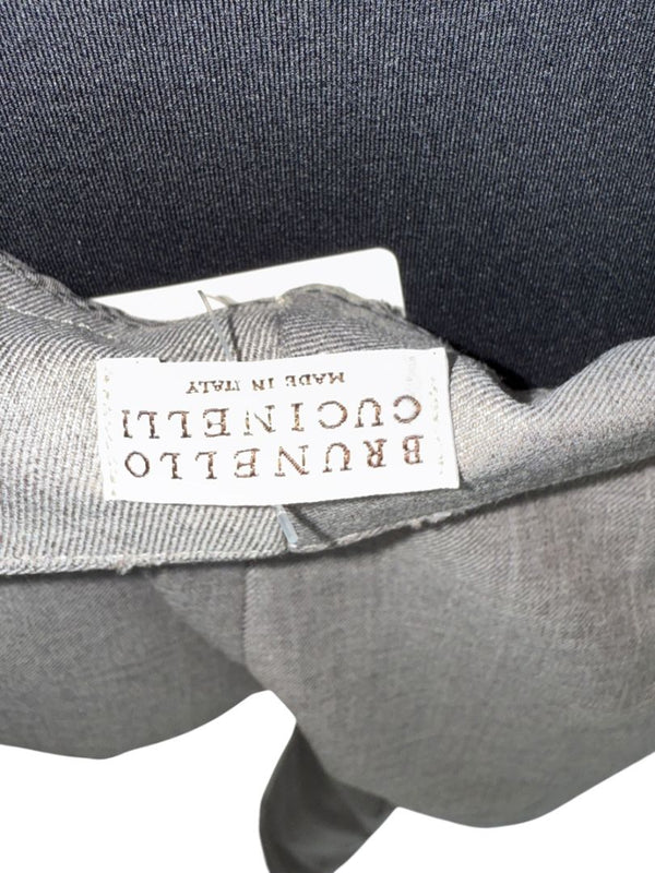 Brunello Cucinelli Grey Virgin Wool Trousers - Size IT44
