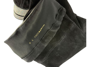 Stuart Weitzman Black Velvet Crystal Heel Over-the-Knee Boots – Size 9