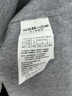 Max Mara ‘Manuela’ Belted Wrap Coat in Light Grey – Size US 10 / IT 44
