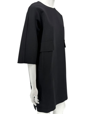 Max Mara 'Cucito a Mano' Black Wool Cocoon Dress – Size IT 40 (US 4/6)
