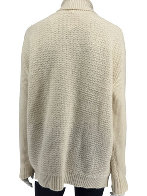 Marni Cream Textured Wool Turtleneck Sweater – Size IT 42