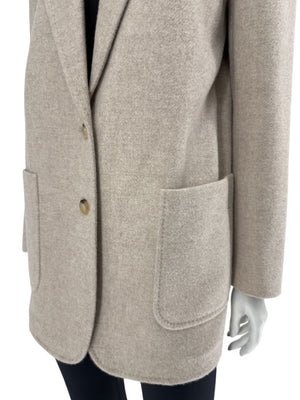 Max Mara Bronze-Gold Wool-Blend Blazer – Size IT 44