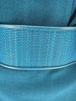 Akris Teal Double-Breasted Blouse & Skirt Set – Size 6 Top / Size 10 Skirt