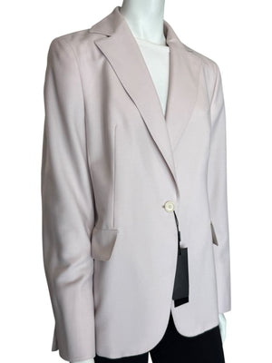 Akris Miles Blazer in Lily Pink Virgin Wool, Size 10 (IT 46) – NWT