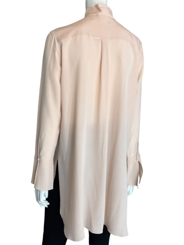 Chloé Soft Pink Silk High Neck Blouse – FR 40 (US 8)