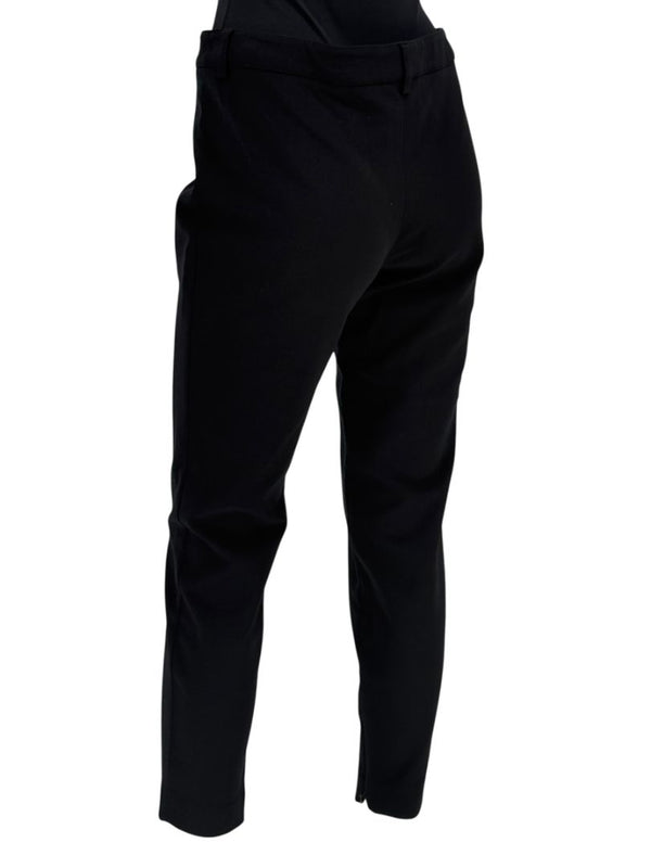 Alexander McQueen Black Wool-Cotton Blend Slim Pants with Ankle Zips – Size IT 46 (US 10)