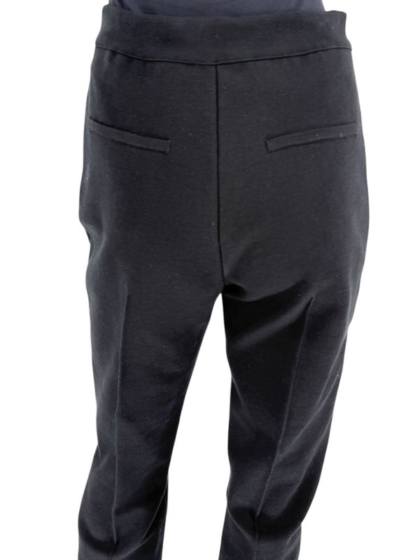 High Sport Black Cotton-Blend Kick Cropped Pants – Size L- NWT