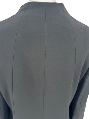 Pamella Roland Black Asymmetric Button-Front Dress - Large