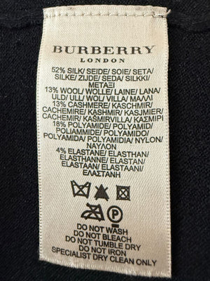 Burberry London Black Embellished Silk-Blend Sweater – Size L