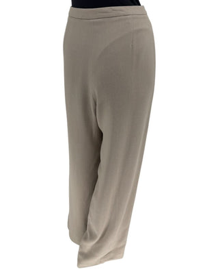 Oscar by Oscar de la Renta Taupe Embroidered Pantsuit – Size 14