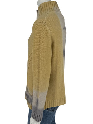 Lafayette 148 New York Wool-Cashmere Ombre Mock Neck Sweater – Size L