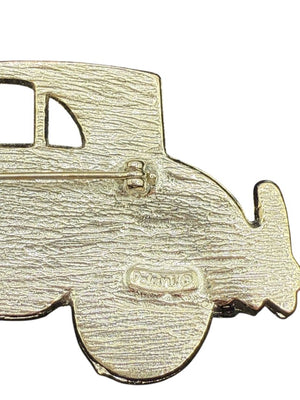 Polani Vintage Rhinestone Art Deco Car Brooch – Excellent Preowned Condition