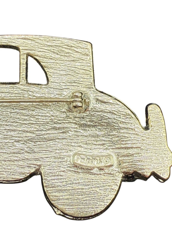 Polani Vintage Rhinestone Art Deco Car Brooch – Excellent Preowned Condition