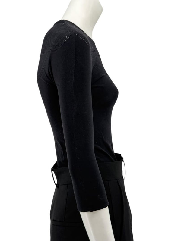 Wolford “Karlie” Black String Bodysuit – Size XS
