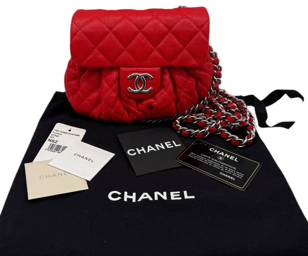 Chanel Cruise 2014 Chain Around Small Crossbody Bag - Red