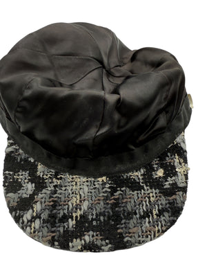 Chanel Black Tweed Hat - Medium