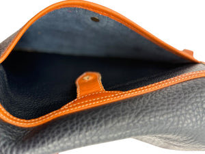 Dooney & Bourke Blue All Weather Leather Crossbody Bag W/ Matching Wallet, Keychain & Coin purse