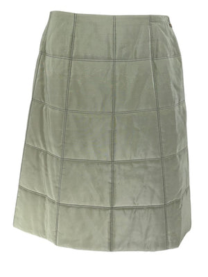 Chanel Identification 00's Quilted Pistachio Green Skirt - Size 42