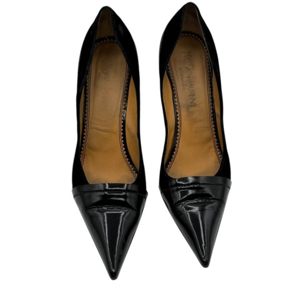 Yves Saint Laurent Suede & Patent Leather Pumps – Size 41