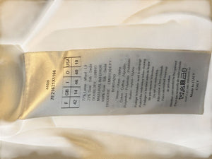 CHRISTIAN DIOR Ivory Wool-Silk Dress with Heart Appliqué - Size 10