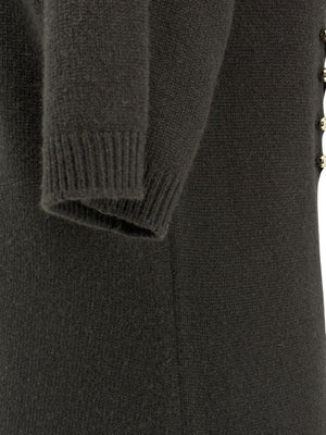 Louis Vuitton Black Cashmere Sweater Dress with Hardware Detail – Size L