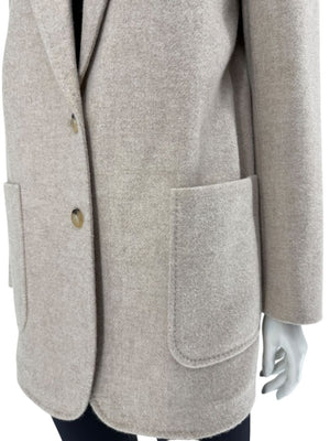 Max Mara Bronze-Gold Wool-Blend Blazer – Size IT 44