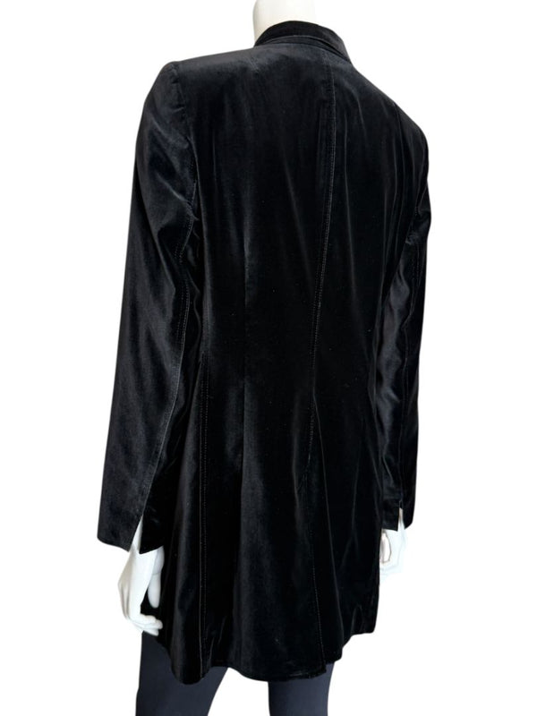 Akris Punto Black Velvet Single-Breasted Blazer – Size 10