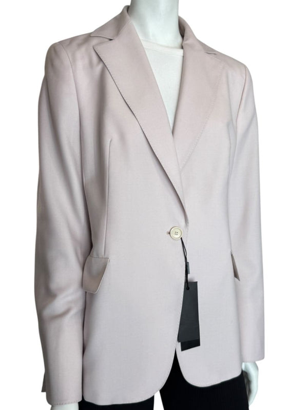 Akris Miles Blazer in Lily Pink Virgin Wool, Size 10 (IT 46) – NWT