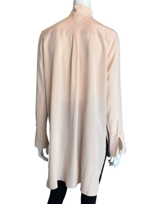 Chloé Soft Pink Silk High Neck Blouse – FR 40 (US 8)