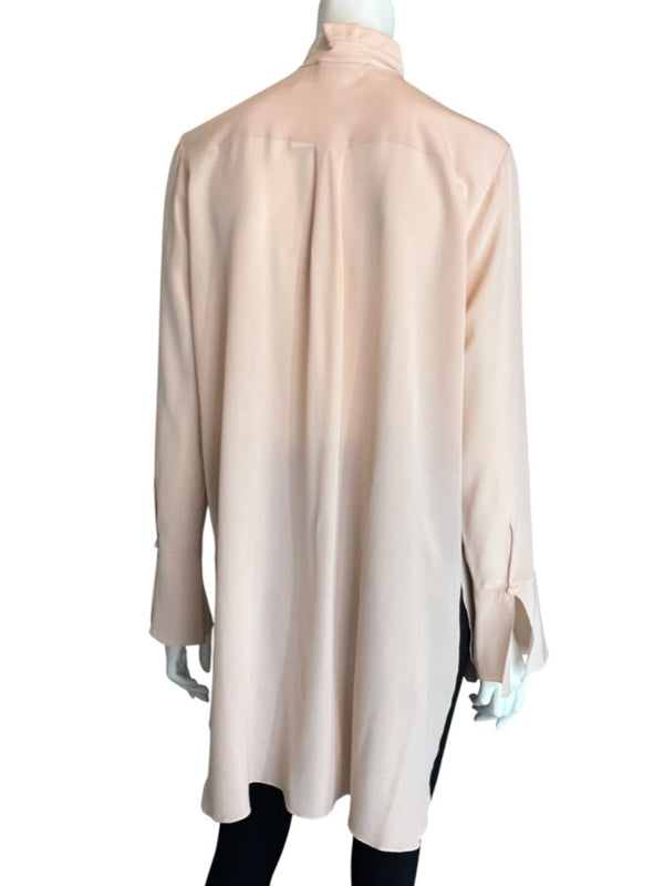Chloé Soft Pink Silk High Neck Blouse – FR 40 (US 8)