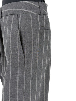 MONSE Charcoal Gray Pinstripe Cropped Trousers – Size 10