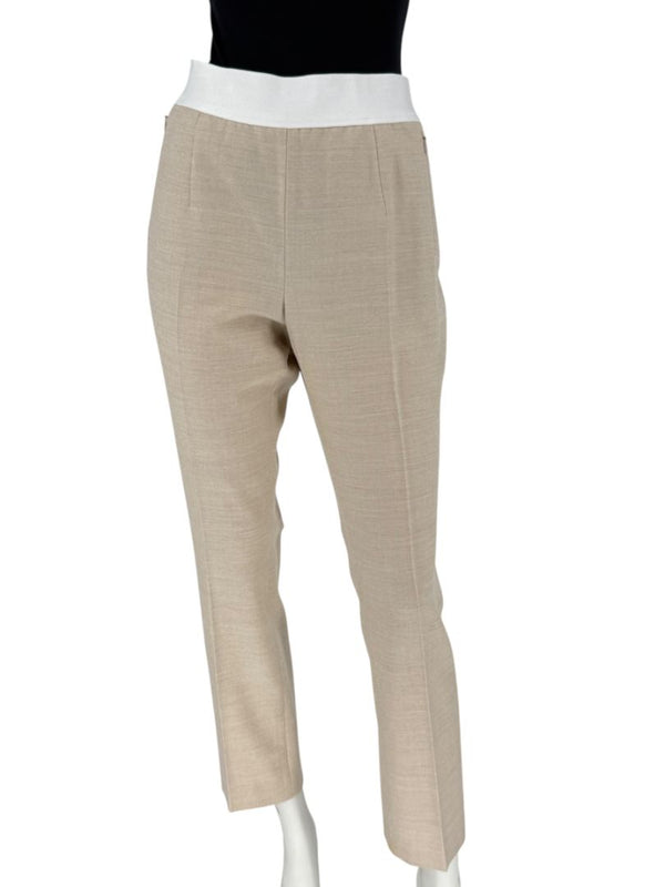 Akris-Bergdorf Goodman Beige Wool Blend Cropped Pants – Size IT 42