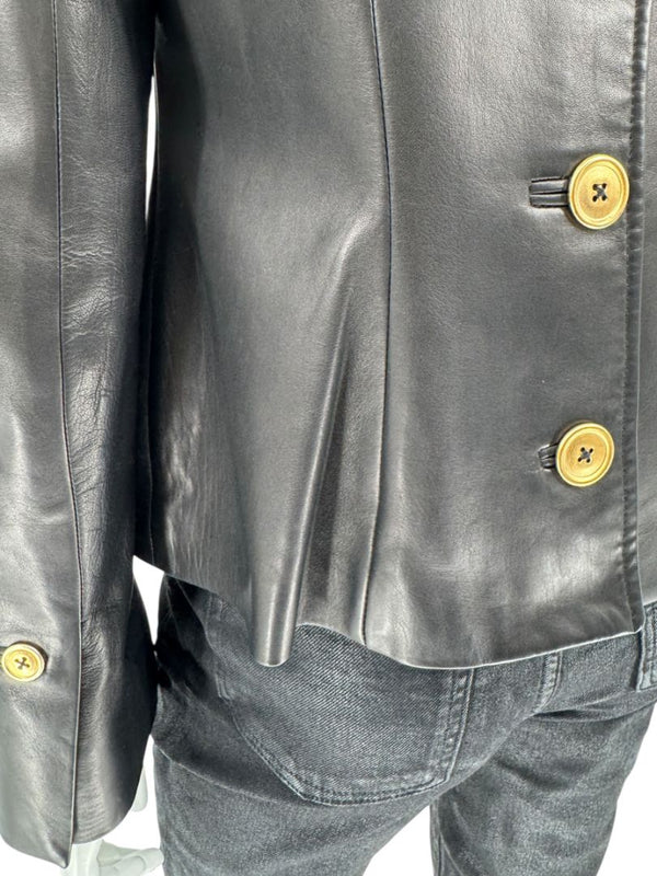 David Rodriguez Black Lambskin Leather Jacket – Pristine New With Tags