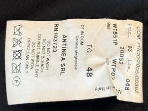 Armani Collezioni Black Leather Sculpted Jacket – Size 12