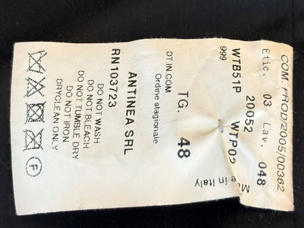 Armani Collezioni Black Leather Sculpted Jacket – Size 12