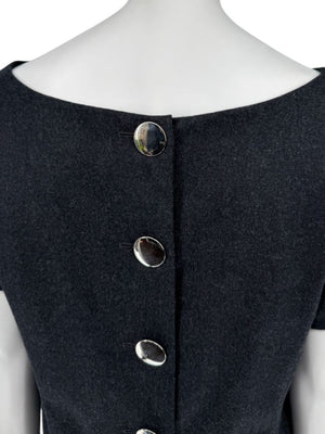 Pamella Roland Charcoal Grey 2-Piece Dress/Jacket Set – Large