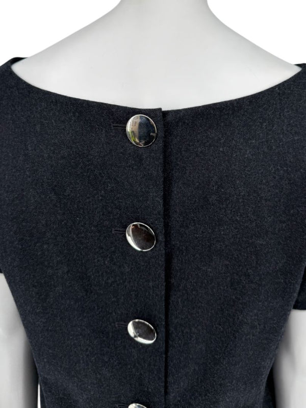 Pamella Roland Charcoal Grey 2-Piece Dress/Jacket Set – Large