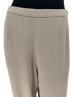 Oscar by Oscar de la Renta Taupe Embroidered Pantsuit – Size 14