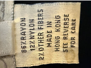 Oscar Navy Rayon-Nylon Knit Cardigan – Size L