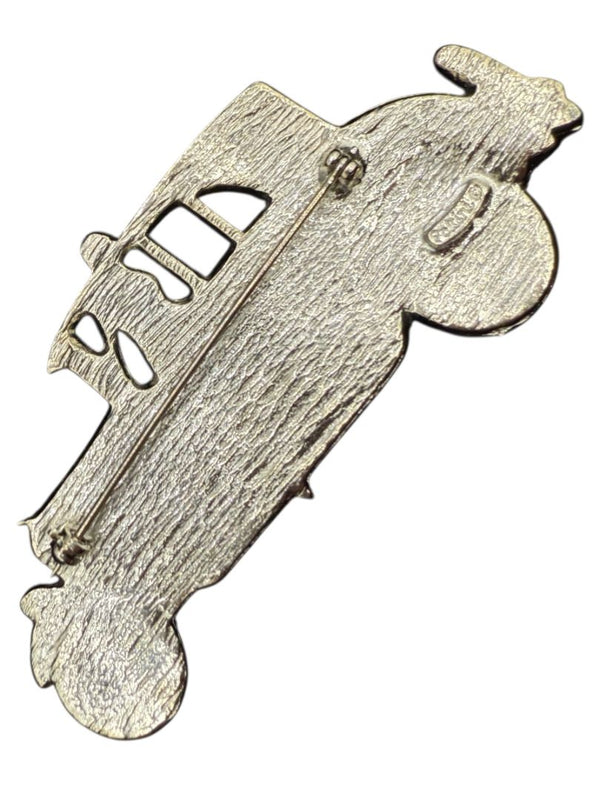 Polani Vintage Rhinestone Art Deco Car Brooch – Excellent Preowned Condition