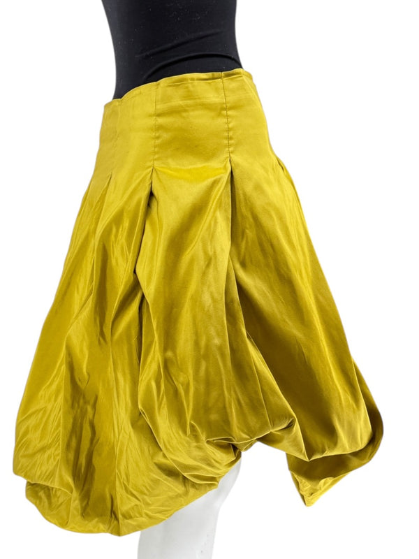 Pauw Amsterdam Chartreuse Silk Sculptural Skirt – Size 3